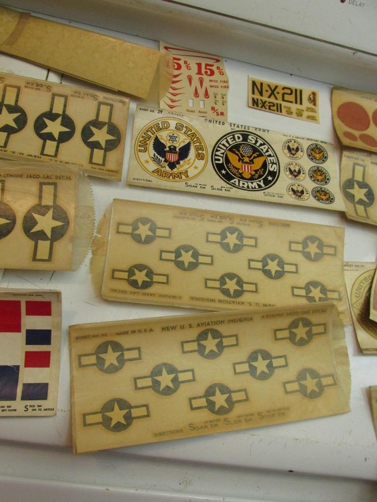 Several Train Or Rocket ship Decals