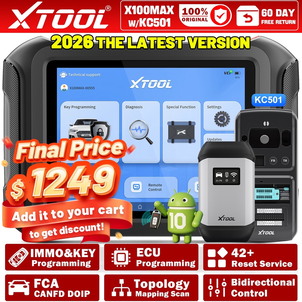 2026 XTOOL X100 MAX Auto Key Programmer Diagnostic Scanner IMMO ECU Programming