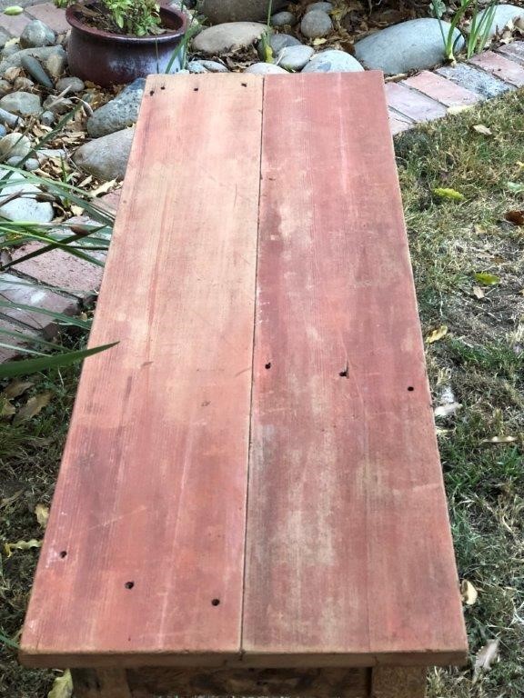 Custom Rustic Barnwood Bench wth Lights by Whatever Woodworks