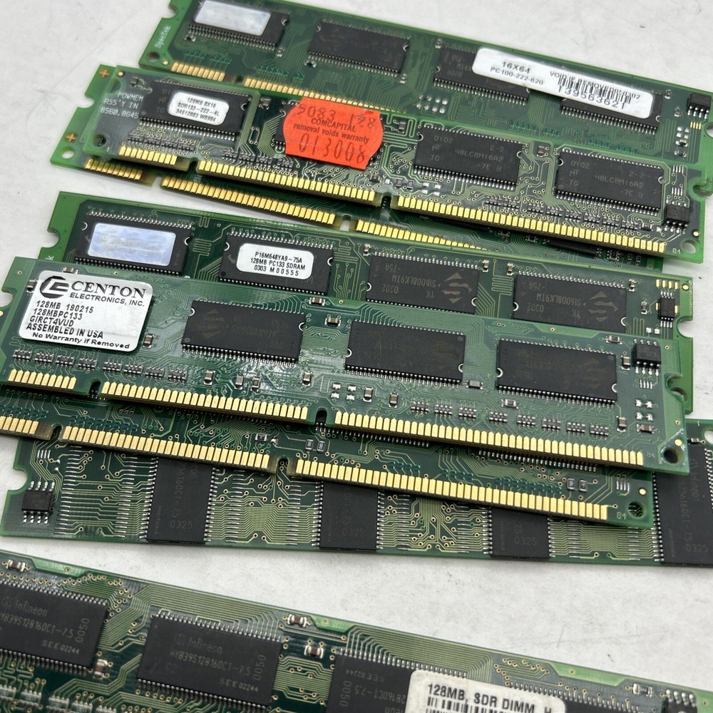128MB PC133 168 PIN DIMM SDRAM MEMORY MODULES 128 Megabyte 16x64 PC-133 Non-ECC