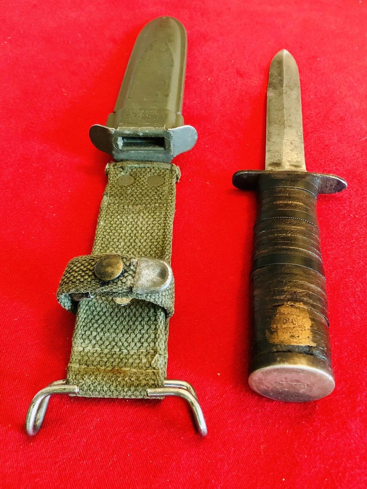 WW2 US M3 IMPERIAL CUSTOMIZED (MARKED ON BLADE) & USM8 SHEATH