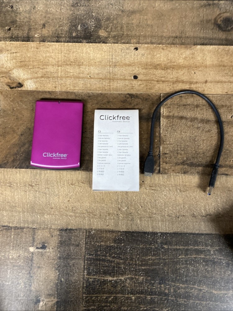 Clickfree Automatic Backup C6 For PC Computer Portable 750GB Storage