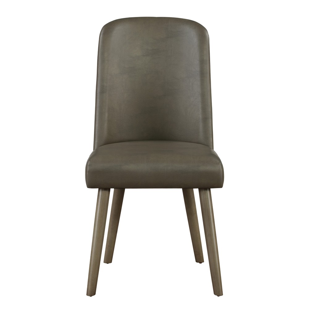 Grey and Grey Oak Upholstered Back Side Chairs