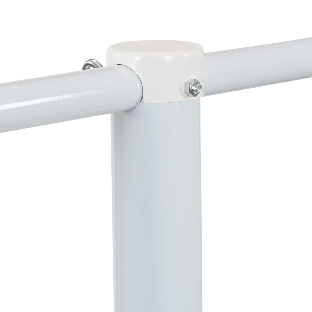 Mega Outdoor Clothesline Single T-Post White
