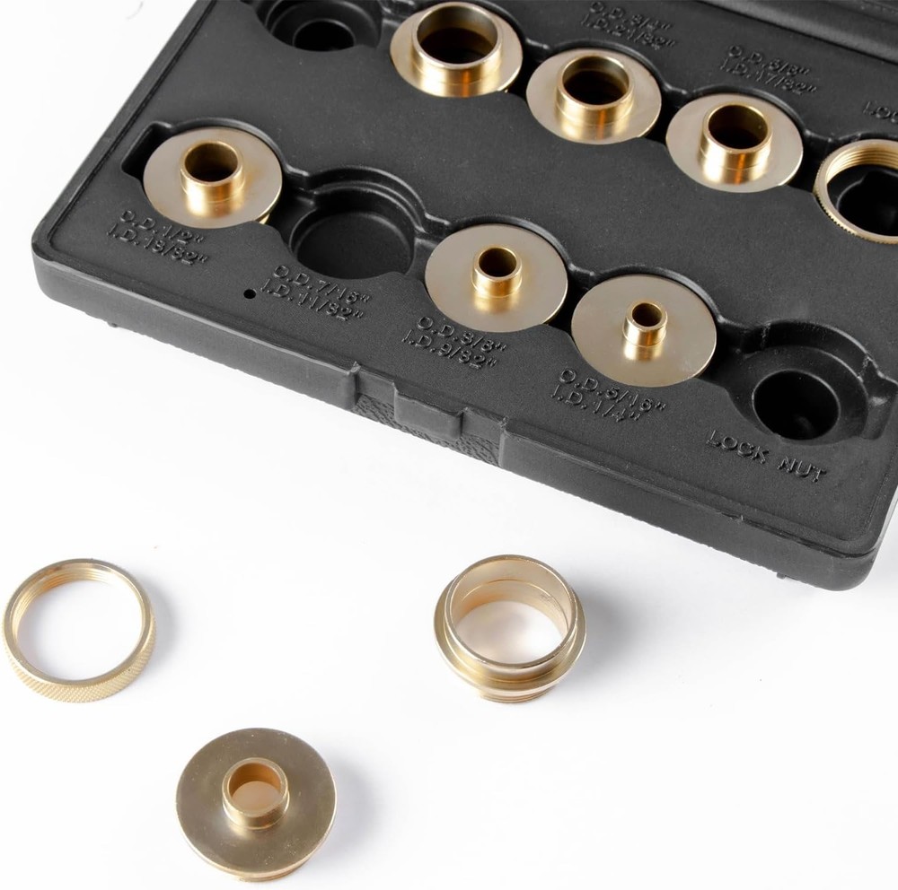 10PCS Brass Router Template Bushing Guide Set Fits Porter Cable Style Base