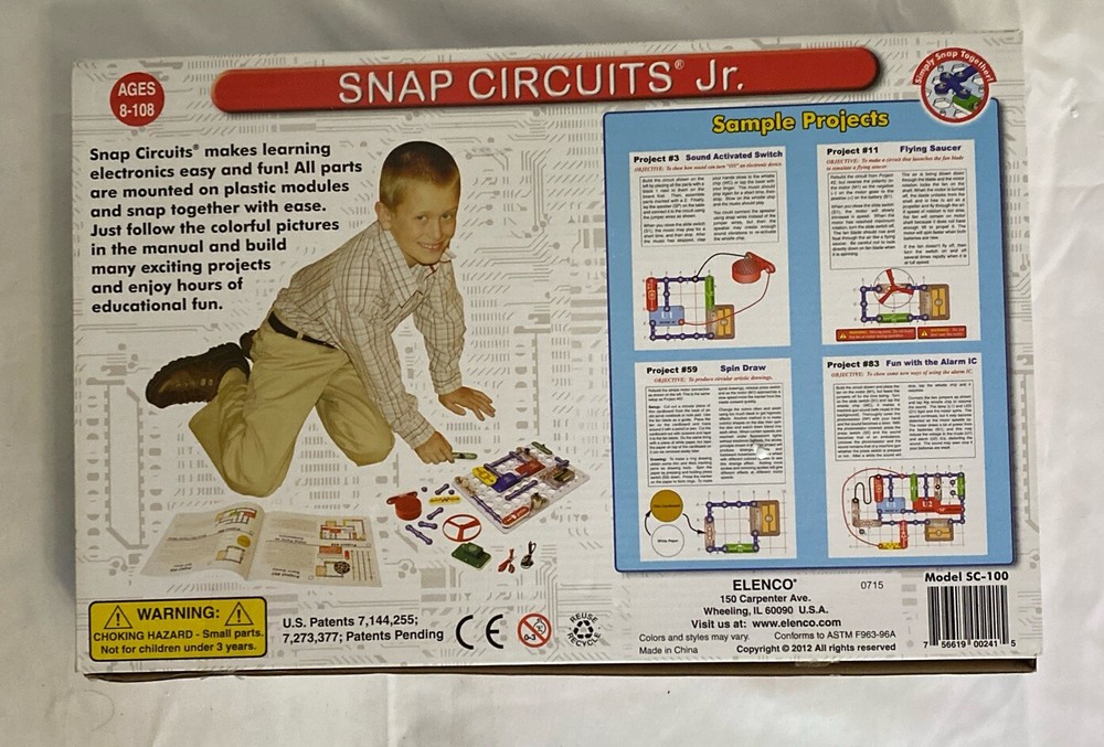 ELENCO Snap Circuits Jr 100 Experiments Electronics Discovery Kit Complete SC100