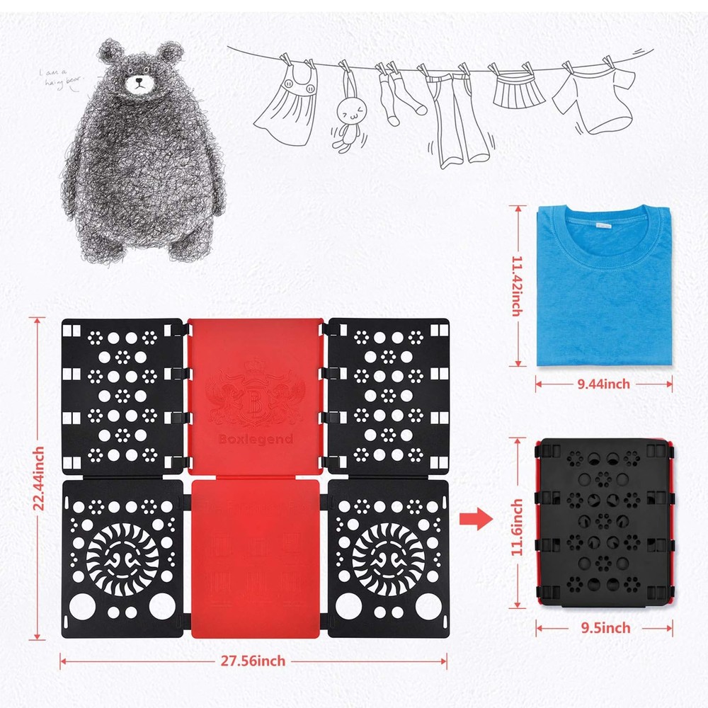 Version 3 Shirt Folding Board T Shirts Clothes Folder Durable Plastic