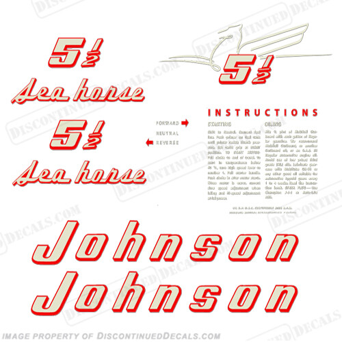 Fits Johnson 1955 5.5hp Decals