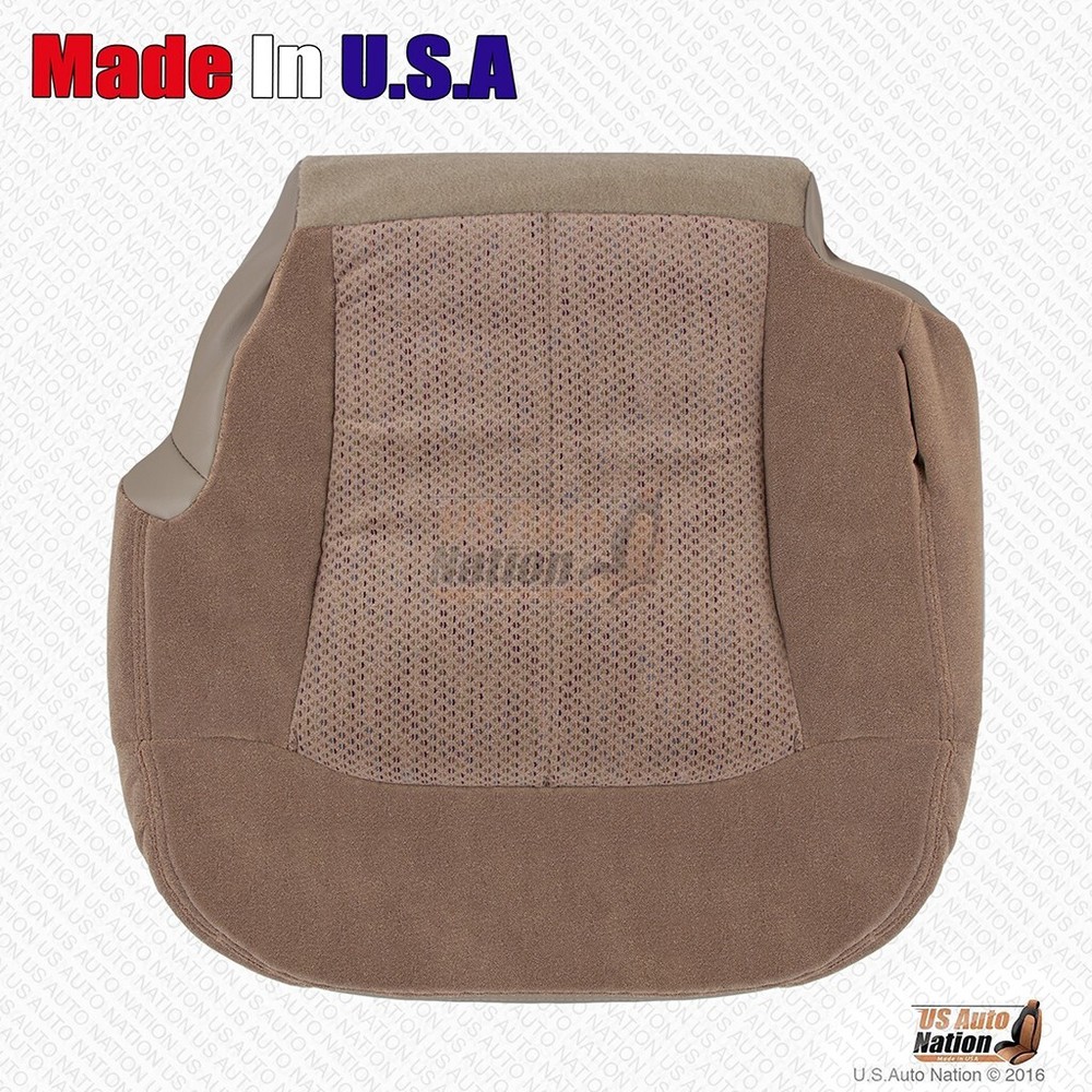 1999 - 2002 Chevy Silverado Front Driver Bottom Cloth Seat Cover Medium Oak Tan