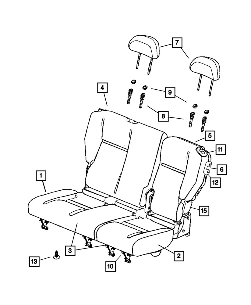 Genuine Mopar Headrest Adjuster Cap 5019495AA