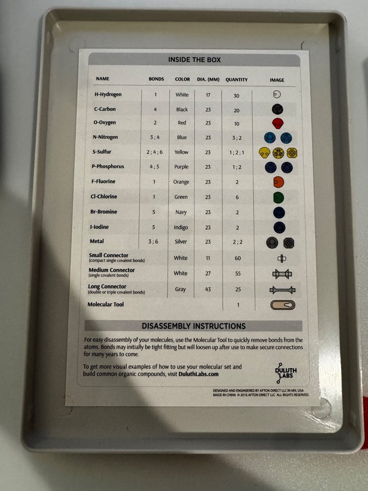 Duluth Labs Chemistru Molecular Student Set -mm-004