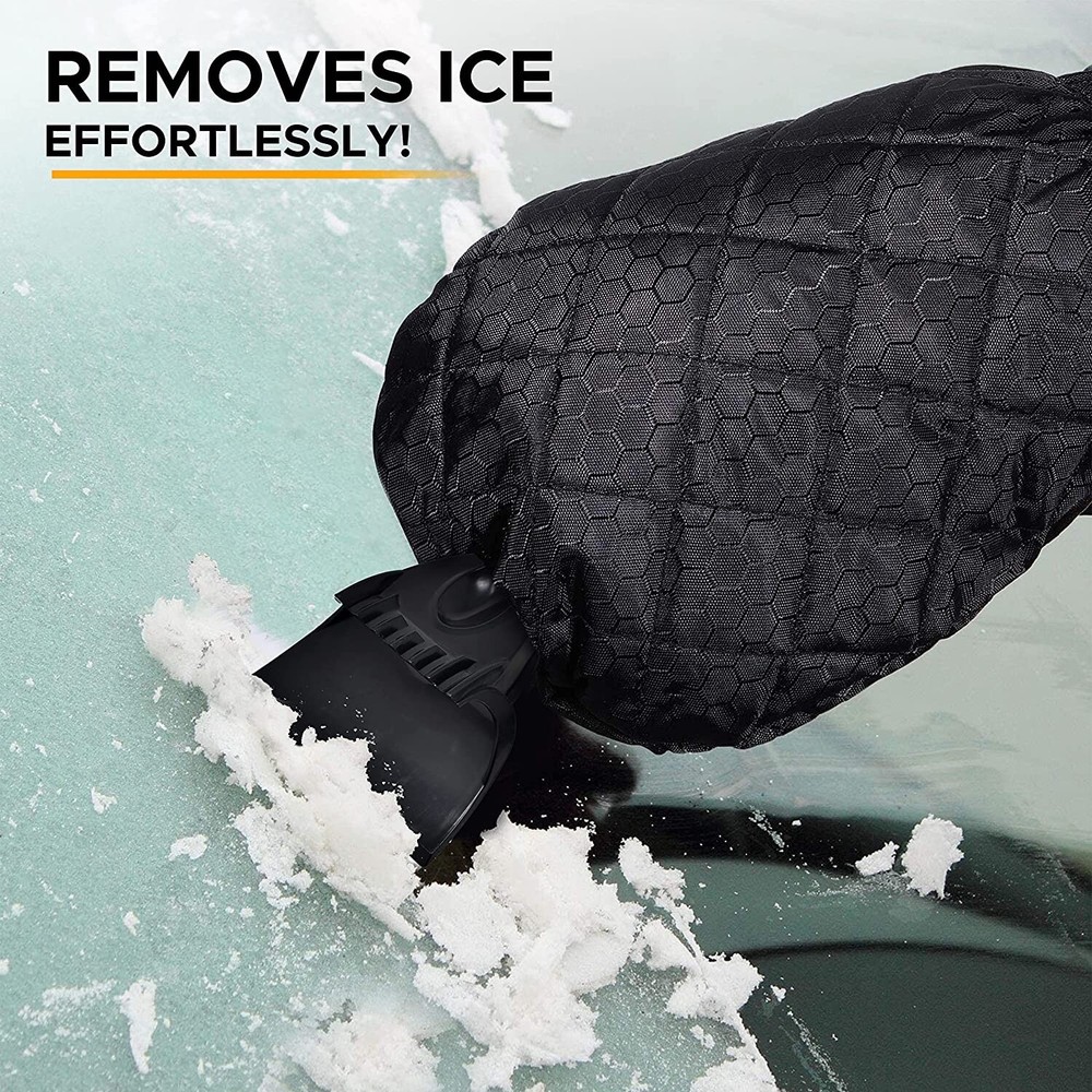EcoNour Ice Scraper Mitt for Car Windshield