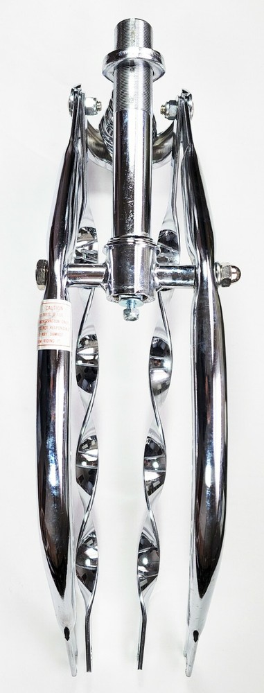 20" Bent Spring Fork Twisted Bar Lowrider Custom Bikes Chrome
