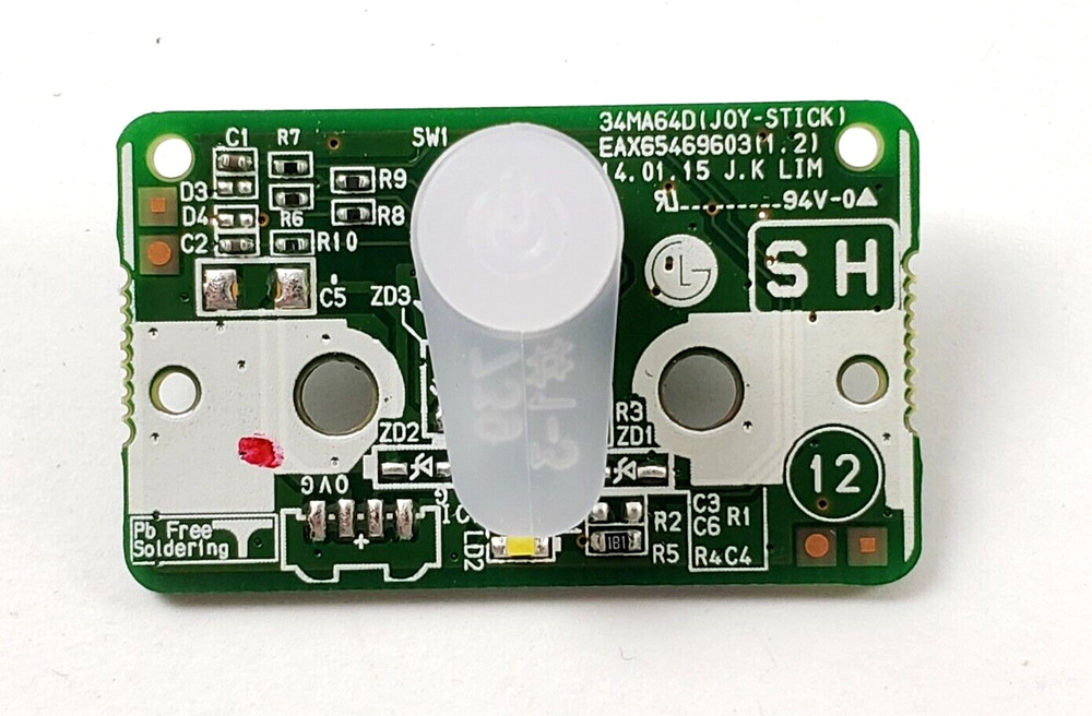 LG White Button Menu Function Button Board 34MA64D (P/N: EAX65469603)