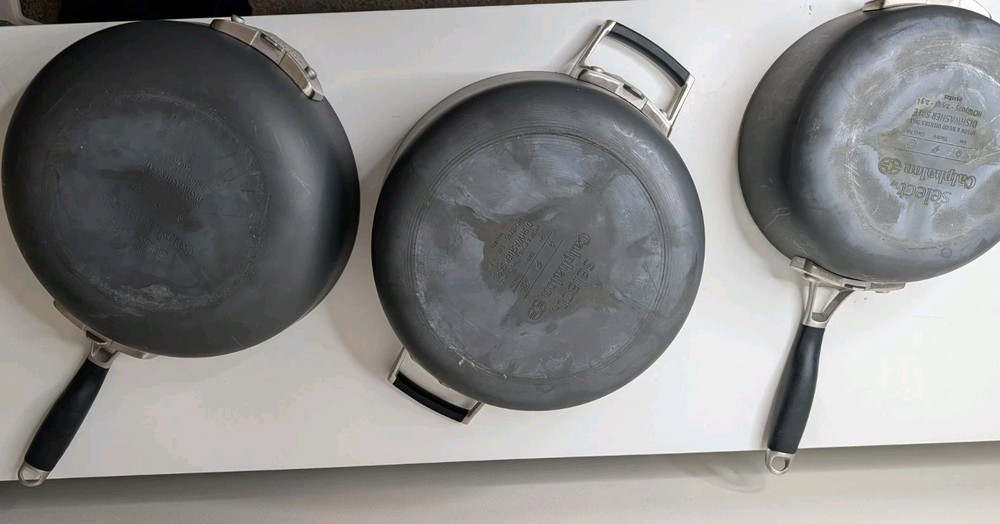 Calphalon Premier Space-Saving Hard-Anodized Nonstick Cookware Set, Black,