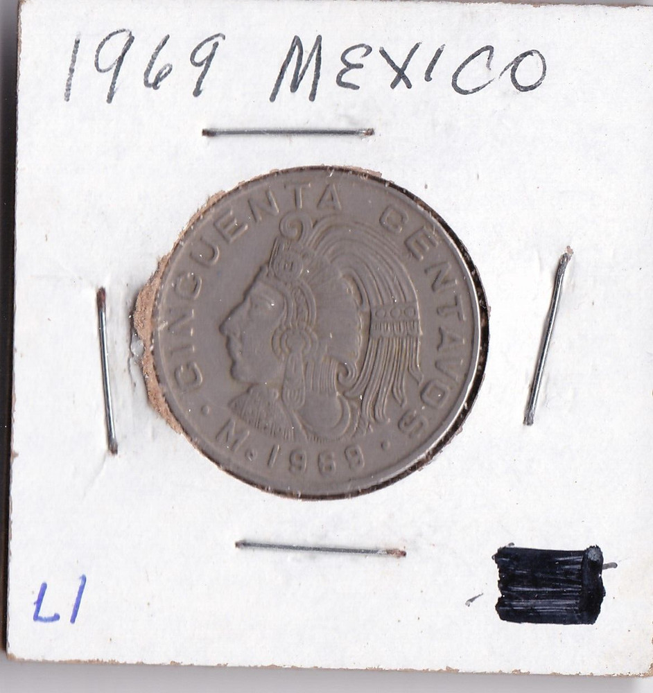 1969 Mexico 50 Centavos