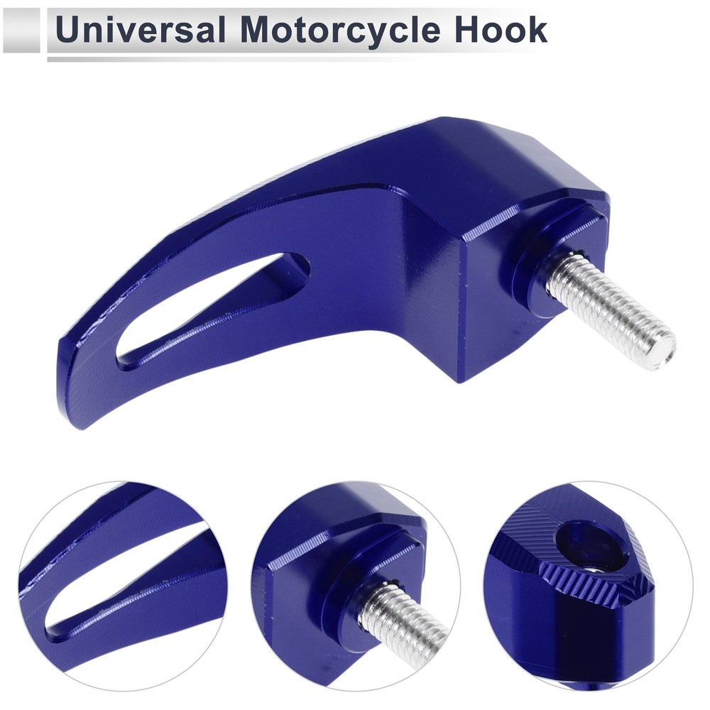 For motorcycle rectangular hook with screw 1 set blue