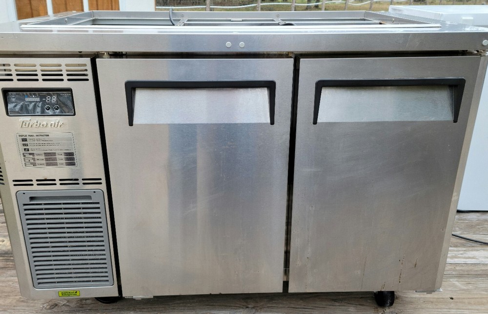 Turbo Air Refrigerated Sandwich Prep Unit with Various Plastic Inserts