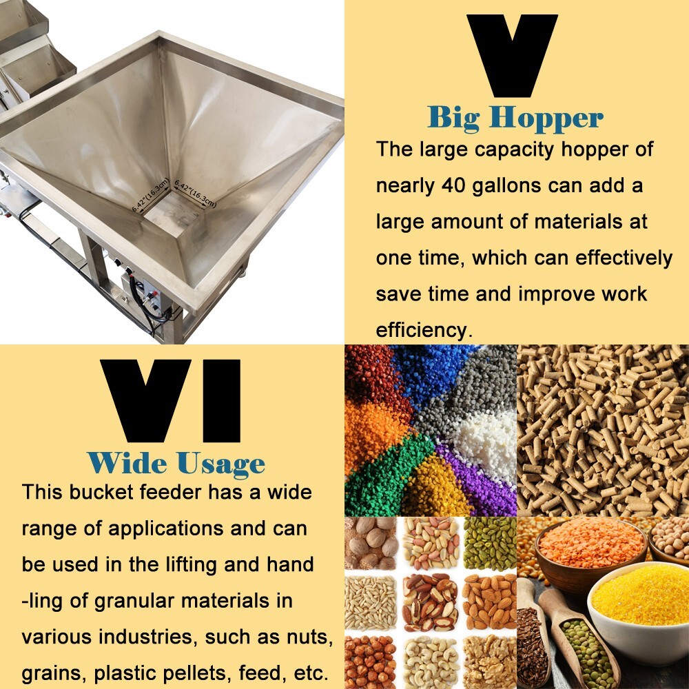 Bucket Elevator Feeding Machine for Granular Materials Granule Conveying Feeder