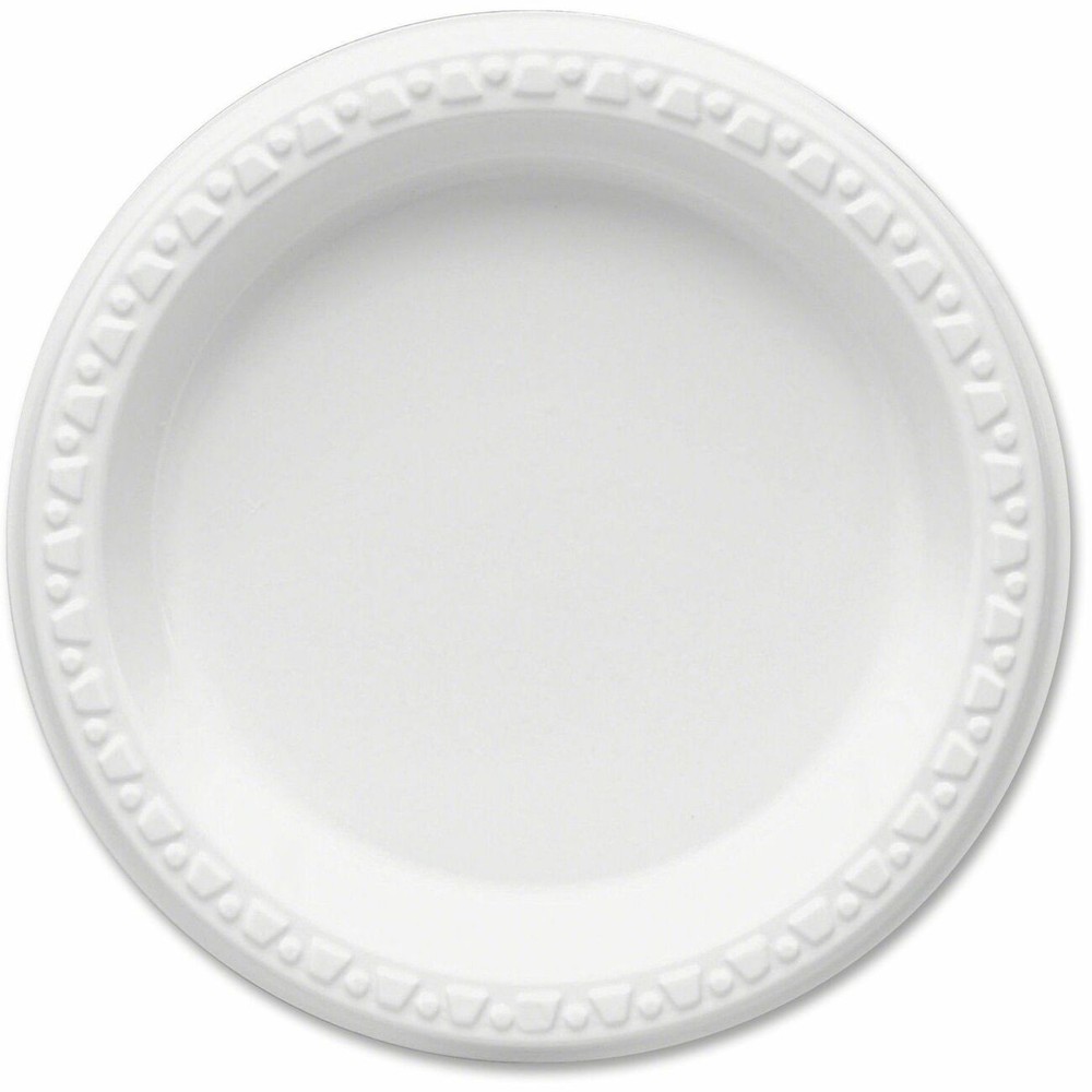 Tablemate 6644WH Plastic Plate 6" Diameter White 125/pack