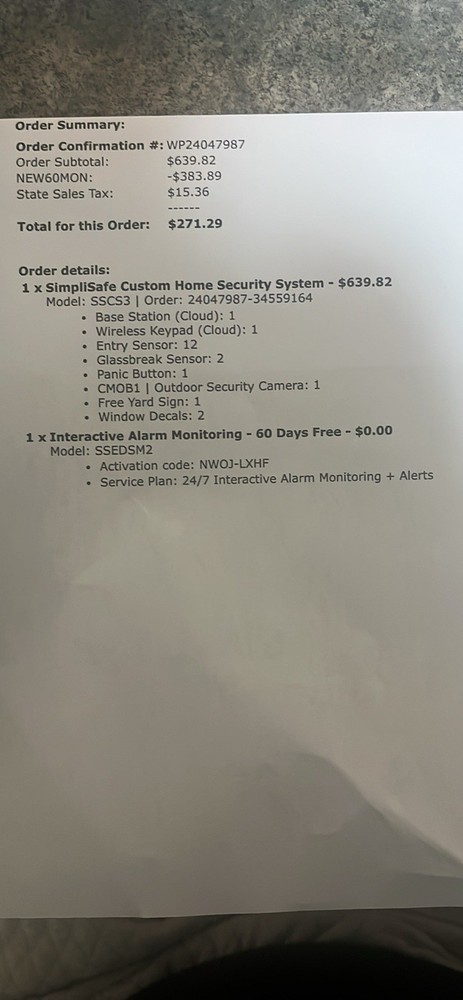 SimpliSafe Home Security System Complete Package