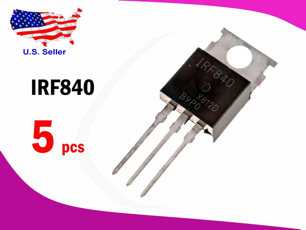 IRF840 (5 pcs) N-Ch. MOSFET 500V 8A