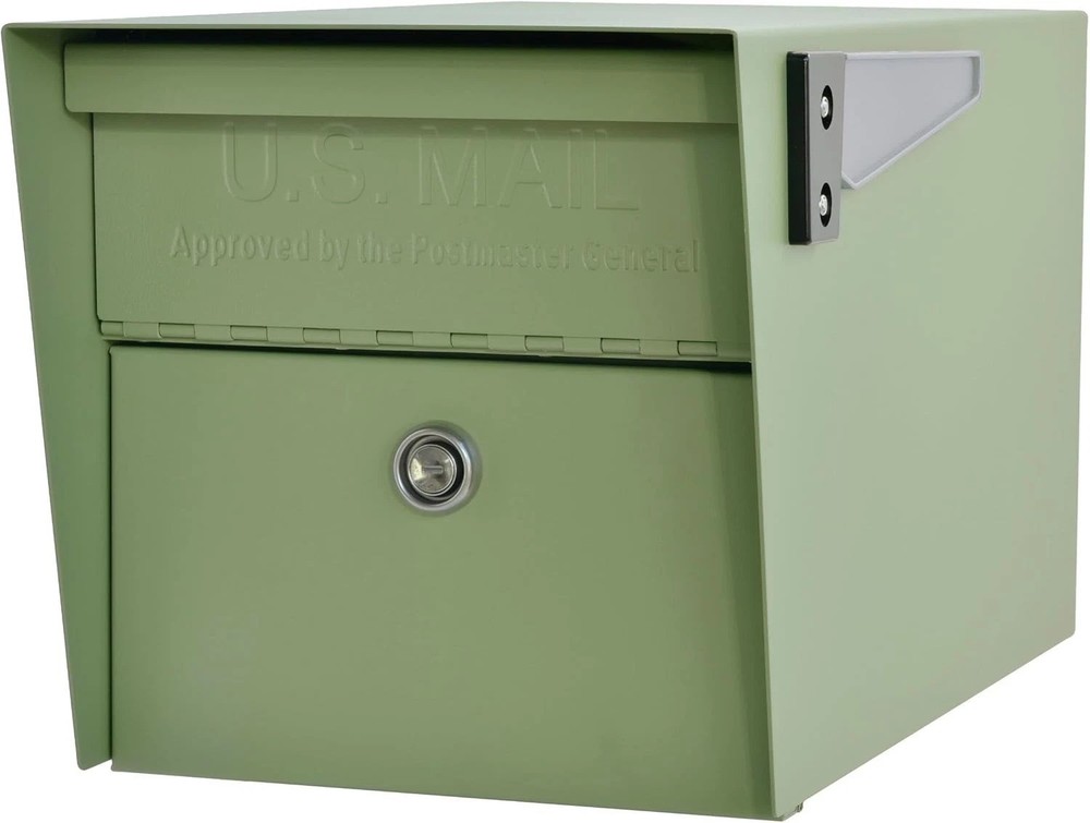 Sage Green Locking Security Mailbox - Protect Your Mail with Modern Elegance