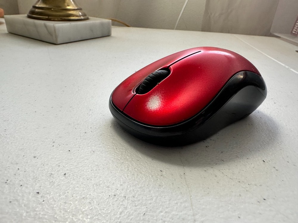 LOGITECH M185 MOUSE (RED) WITH RECEIVER