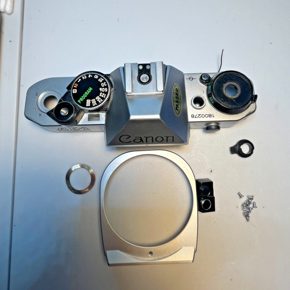 Canon AE-1 Program Top Cover & Front Panel Assembly OEM Repair Part