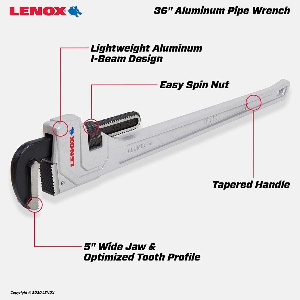 Lenox Tools 36" Aluminum Pipe Wrench