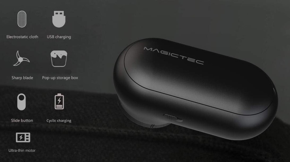 Magictec Rechargeable Fabric Shaver - Black