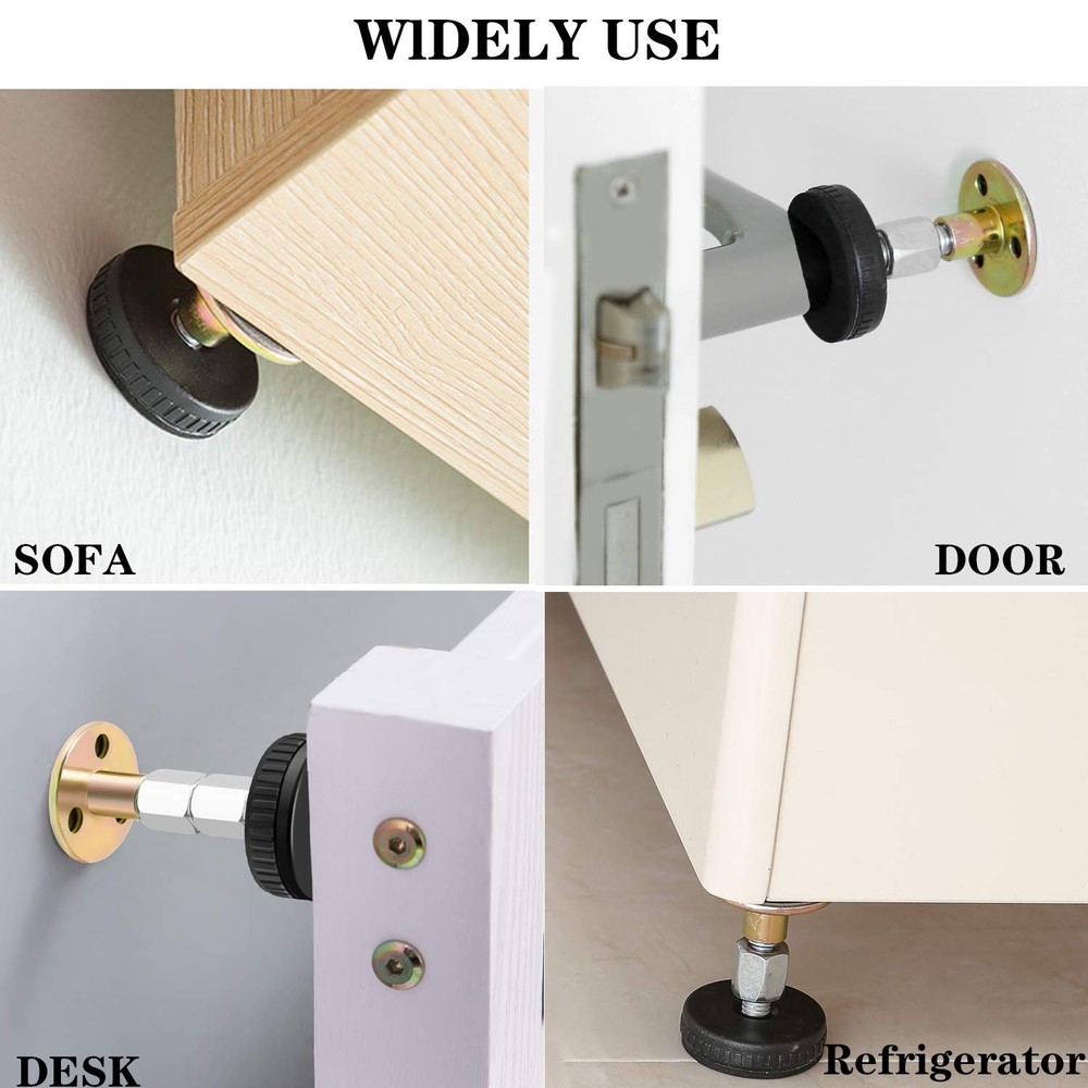4Pcs Bed Frame Anti-Shake Tool, Threaded Adjustable Headboard Stoppers, Preve...