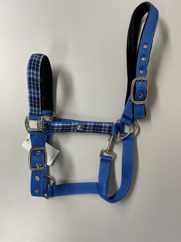 Horse Halter Horze Navy Plaid Full size