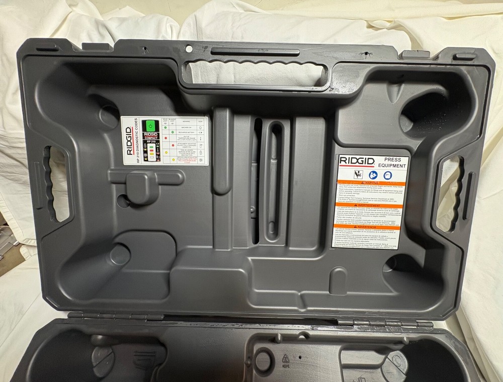 Ridgid Compact RP 210 & Press Frame Carrying Storage Case CASE ONLY IMMACULATE