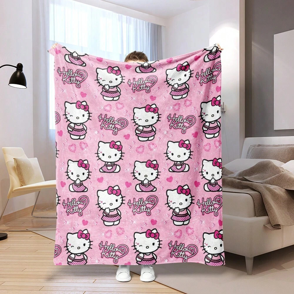 New Hello Kitty Plush Throw Blanket