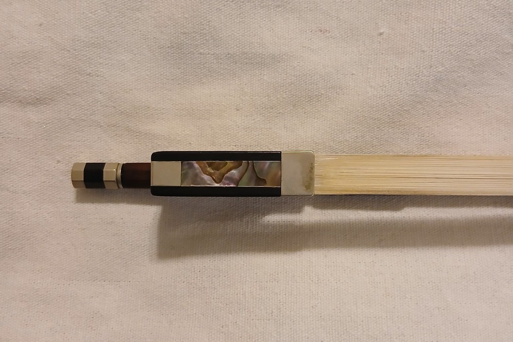 German 4/4 Violin Bow Labeled "Josef Schuster", Pernambuco Wood