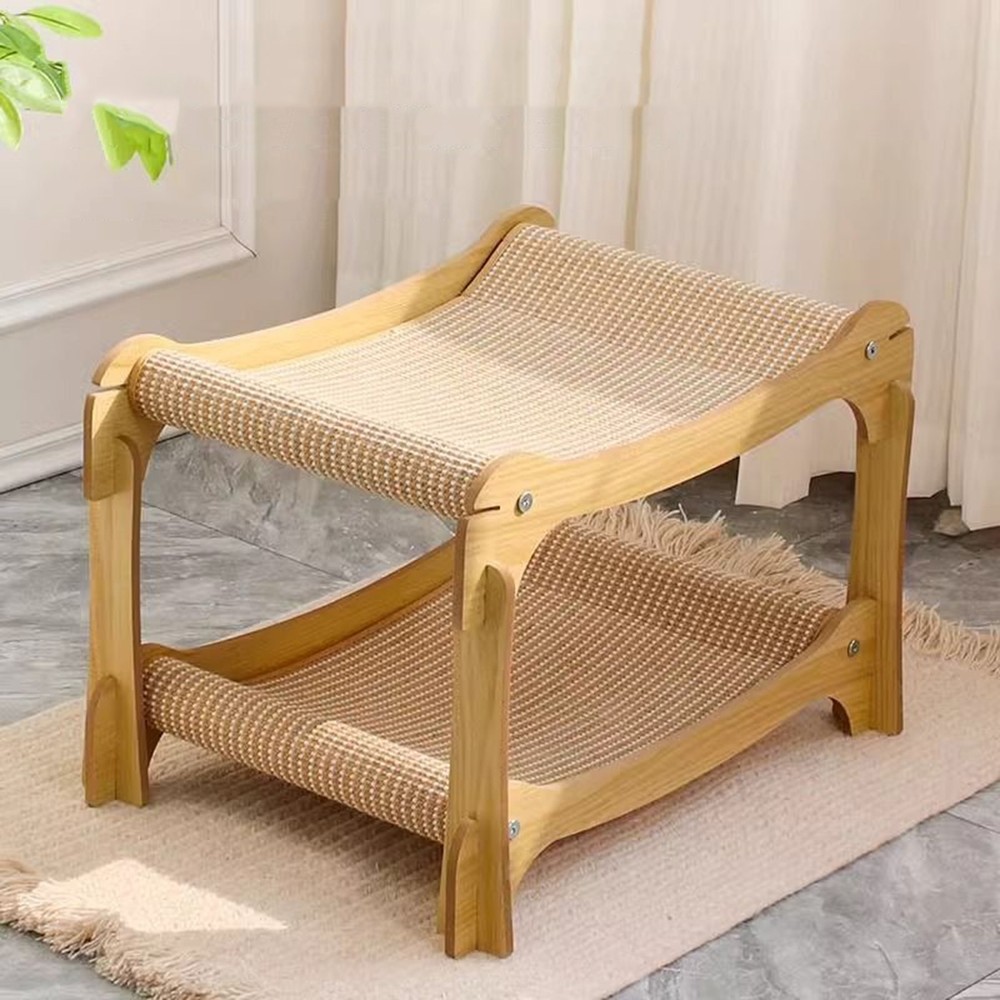 Cat Scratcher Bed Solid Double-layer Kitten Scratching Pads Pet