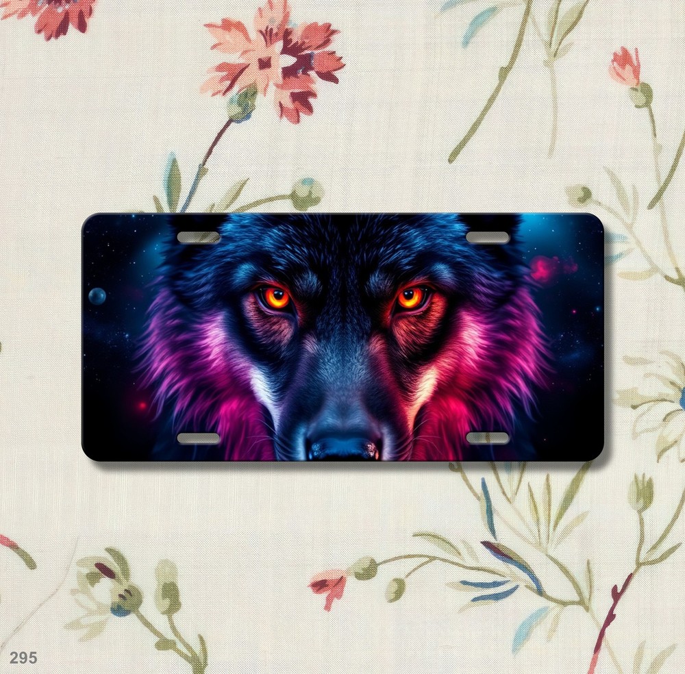 Powerful Wolf License Plate Customizable Decorative Plate Anniversary Gift
