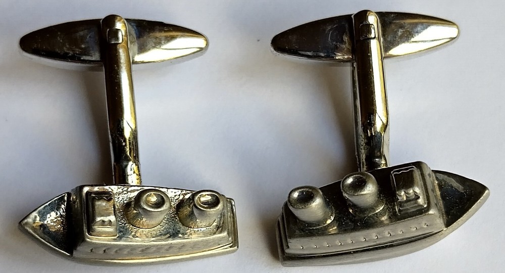 Vintage Ship Men`s Cufflinks