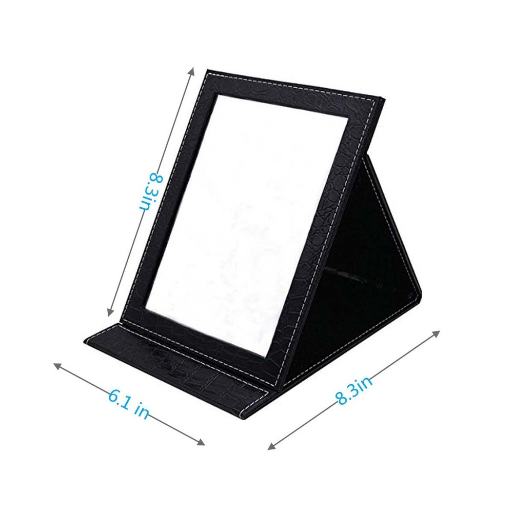 Folding Travel Mirror - Crystal-Clear HD Vanity Mirror with Adjustable 90°/