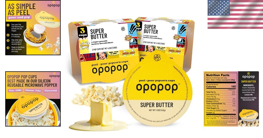 Convenient Butter Popcorn Cups Pack