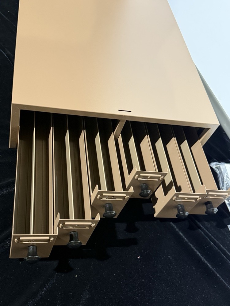 Microscope Slide Storage Cabinet, Metal, Stackable, Tan