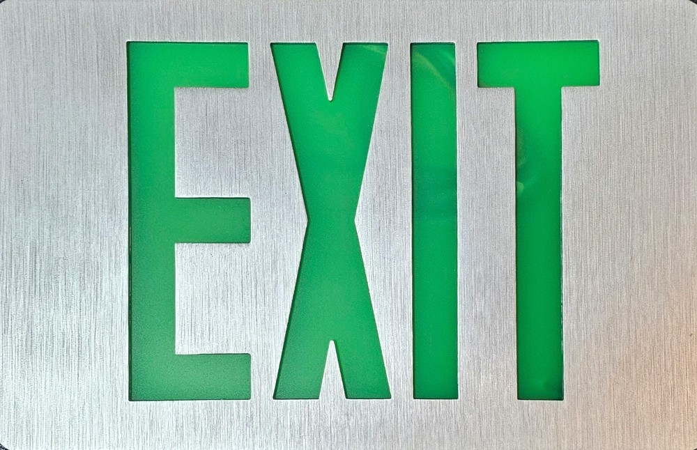 Emergency exit led Metal green With Battery backup