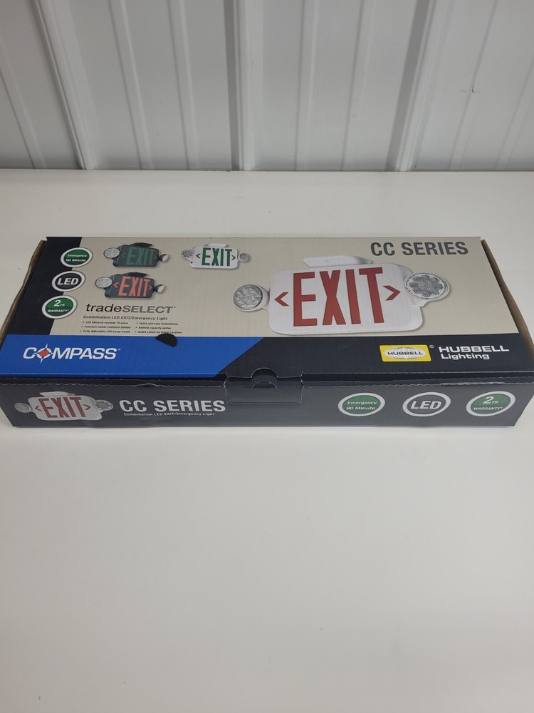 Compass CCRRC LED Combination Emergency / Exit Light New In Box d6r