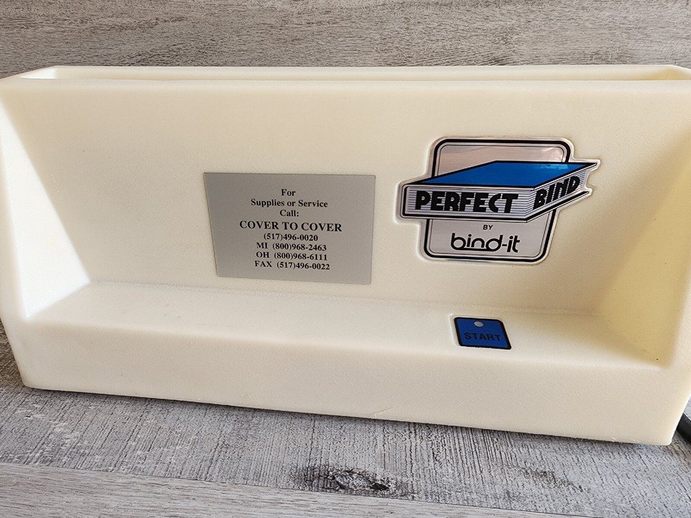 Bind-It CMPB 11 Thermal Binding Machine + Binders Perfect Bind Vintage Office