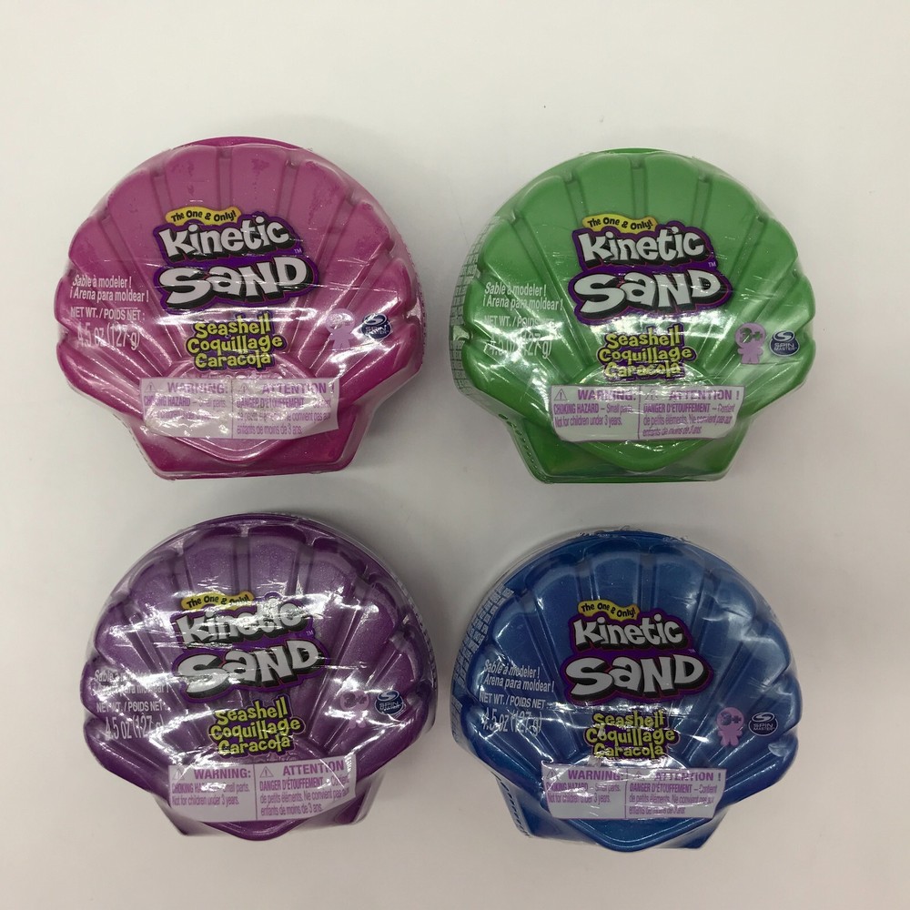 Spin Master Kinetic Sand Seashell Assorted Colors. Learn and Play. For ages 3+