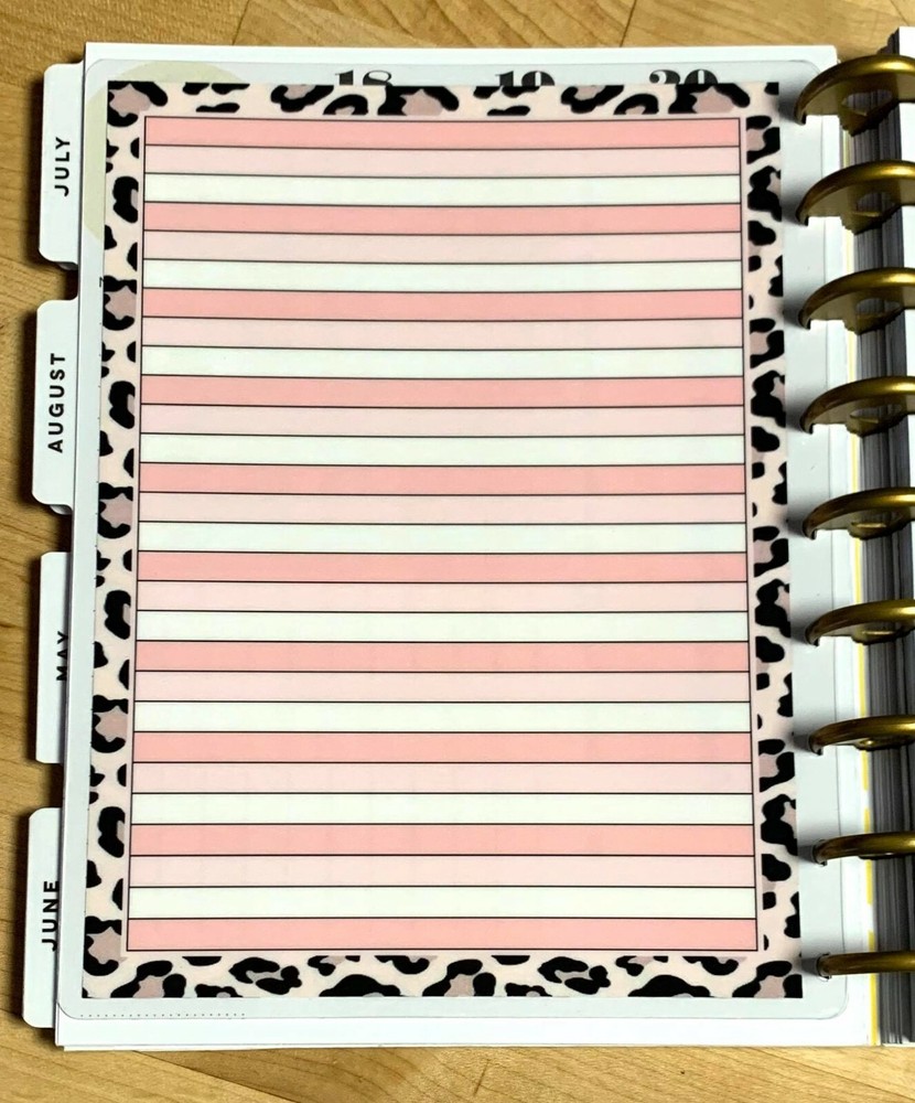 Yearly Bills to Pay Dashboard Insert for use with Classic HAPPY Planner~