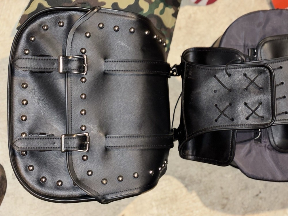 Diamond Plate Motorcycle Bag Set 6pc: Durable, Waterproof,