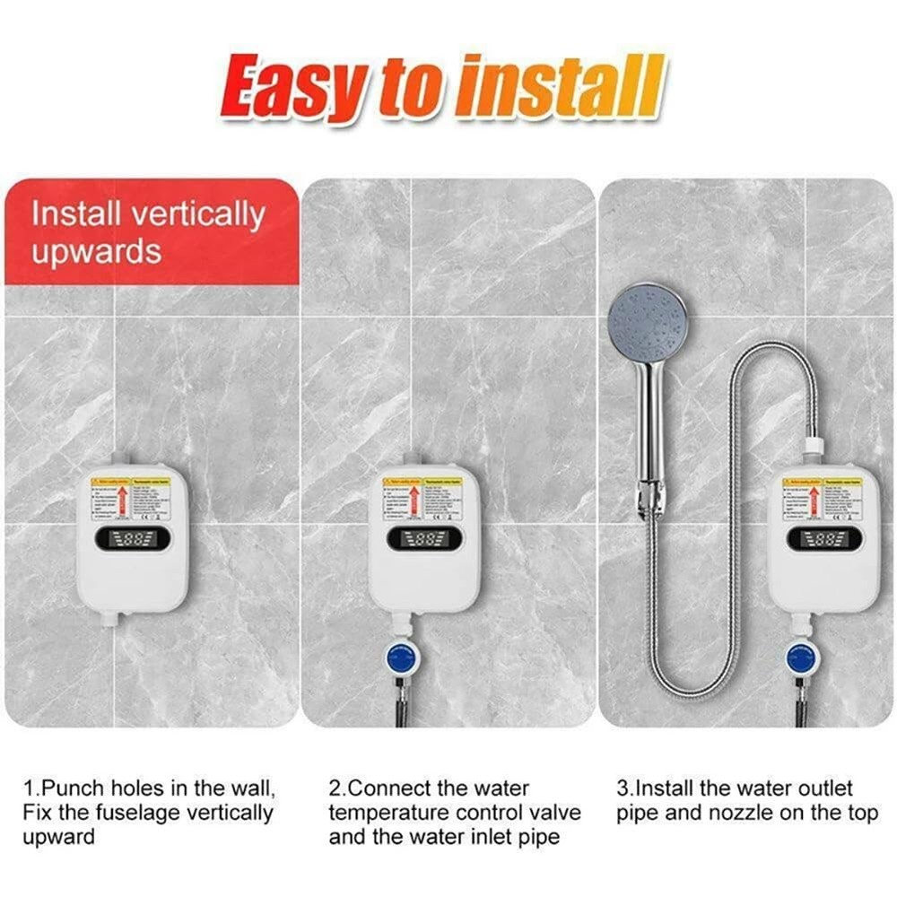 Tankless Water Heater Mini Instant Hot Water Heater Portable Outdoor Camping ...