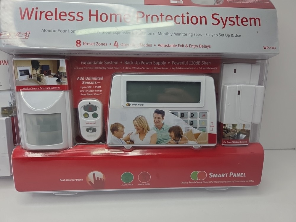 Sabre Wireless Home Protection System WP-100 Series Security w/ Extra Sensor NEW